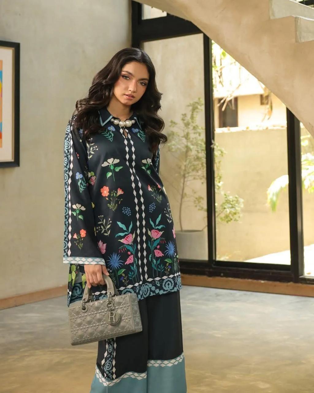 Aina Asif 2Pcs Stitched Printed Shirt and Trouser