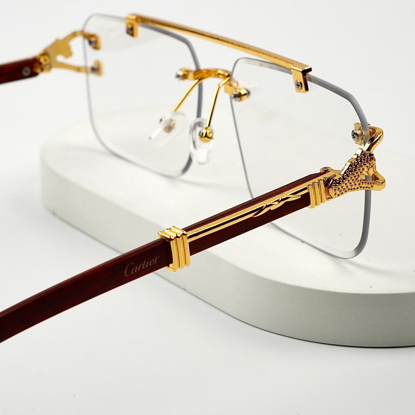 Transition Black- Rimless Sunglasses – S-1150
