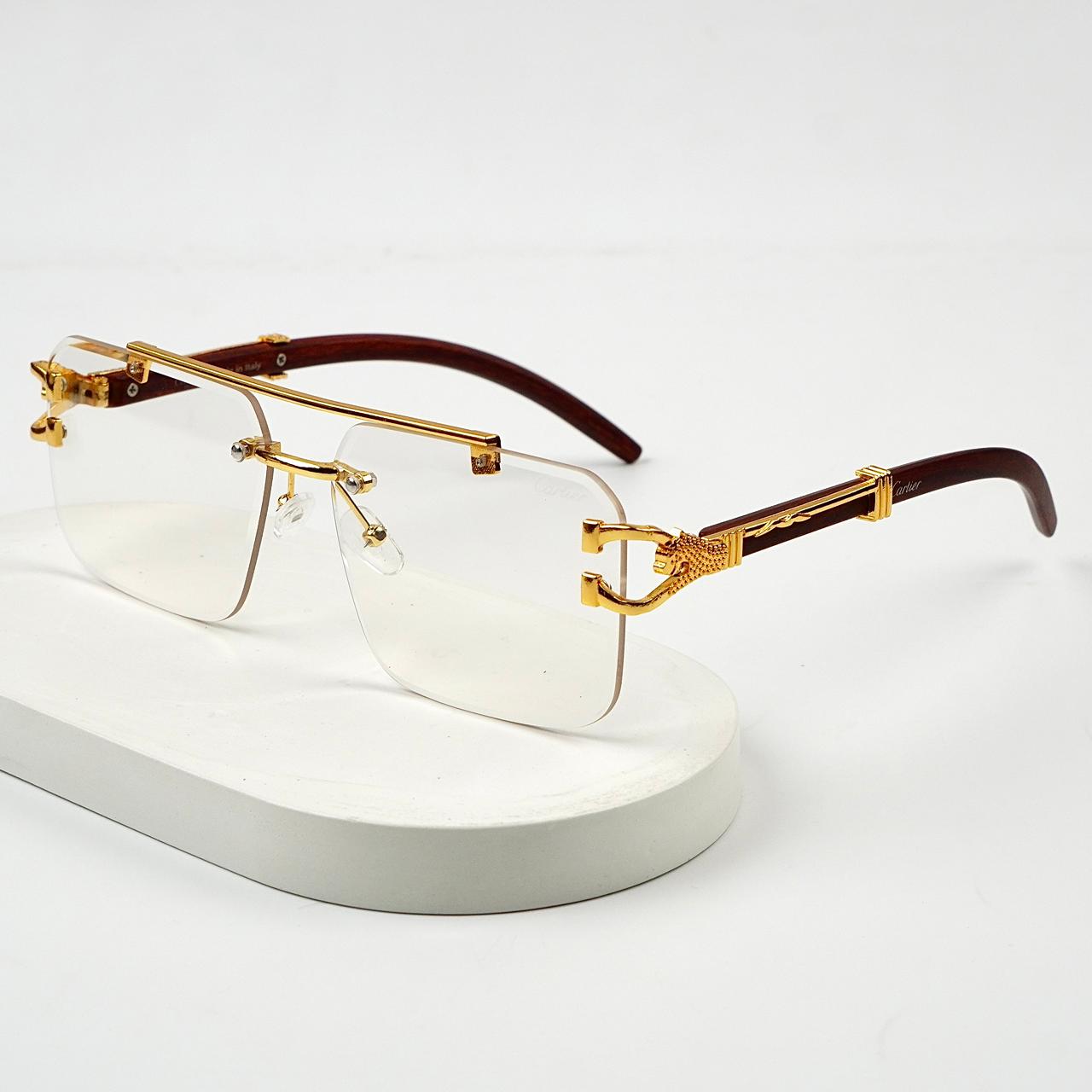 Transition Black- Rimless Sunglasses – S-1150
