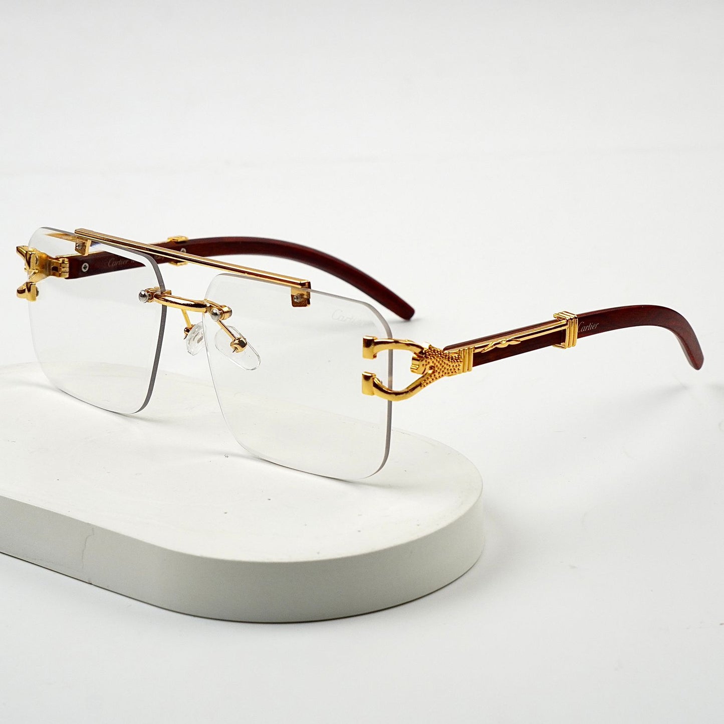 Transition Black- Rimless Sunglasses – S-1150