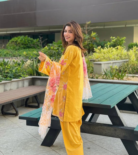 Kanza Embroidered 3Pc Stitched