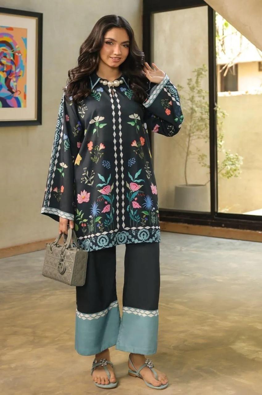 Aina Asif 2Pcs Stitched  Printed Shirt and Trouser