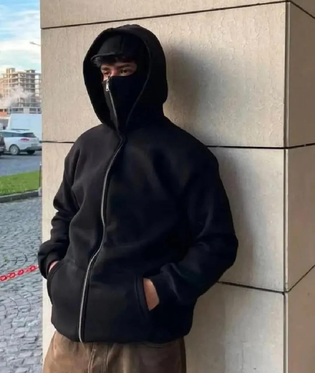 Men's Fleece Plain Zipper Hoodie