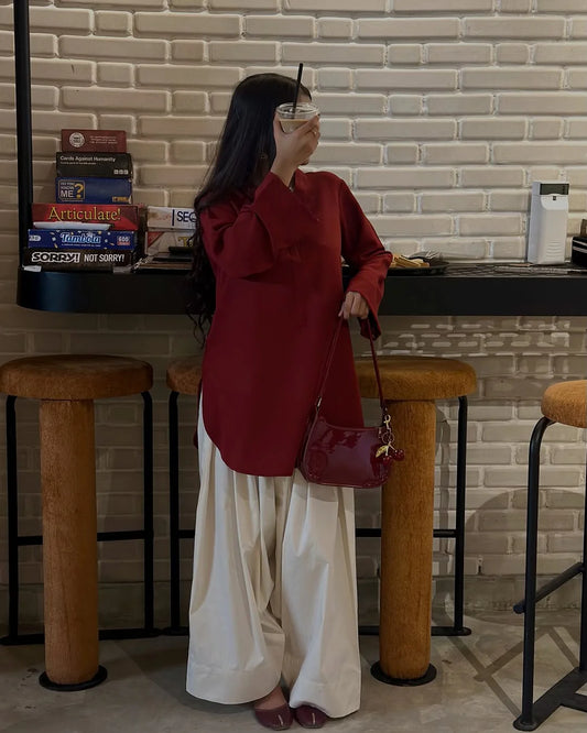 Dynamic Cherry Farshi Co_ord